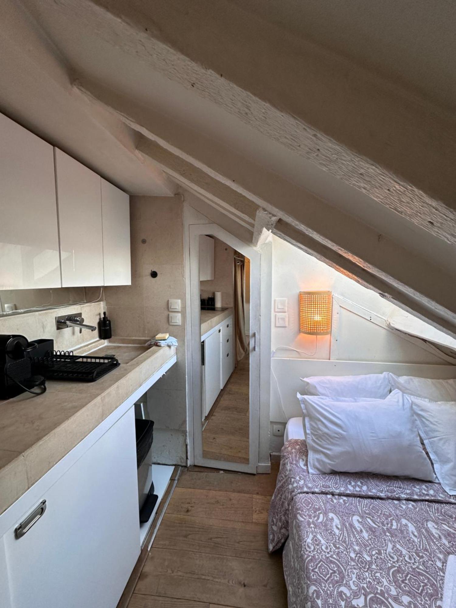 Апартаменты Marais Rooftop Studio - Metro Filles Du Calvaire Париж Экстерьер фото